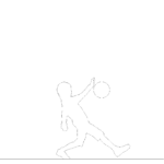 【2D部品】サッカーをしている男の子【DXF/autocad DWG】2ds-chi_0073