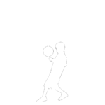 【2D部品】サッカーをしている男の子【DXF/autocad DWG】2ds-chi_0081