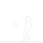 【2D部品】サッカーをして遊んでいる男の子【DXF/autocad DWG】2ds-chi_0089