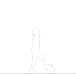 【2D部品】ボールの上に足を置いている男の子【DXF/autocad DWG】2ds-chi_0090