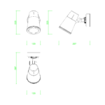 【2D部品】外部用のスポットライト【DXF/autocad DWG】2del-spl_0005