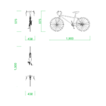 【2D部品】ロードバイク型の自転車【DXF/autocad DWG】2dv-byc_0003