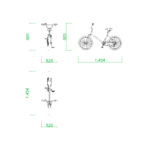 【2D部品】子供用の自転車【DXF/autocad DWG】2dv-byc_0004