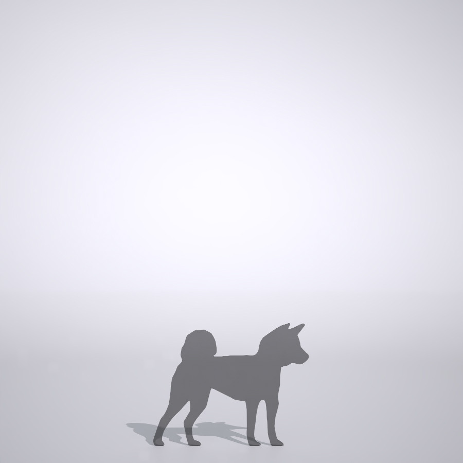 柴犬の3dCADデータ│ポリ板 シルエット 動物 犬 animal dog Shiba inu│3d cad データ フリー ダウンロード 無料 商用可能 建築パース フリー素材 formZ 3D 3ds obj Free download│digital-architex.com