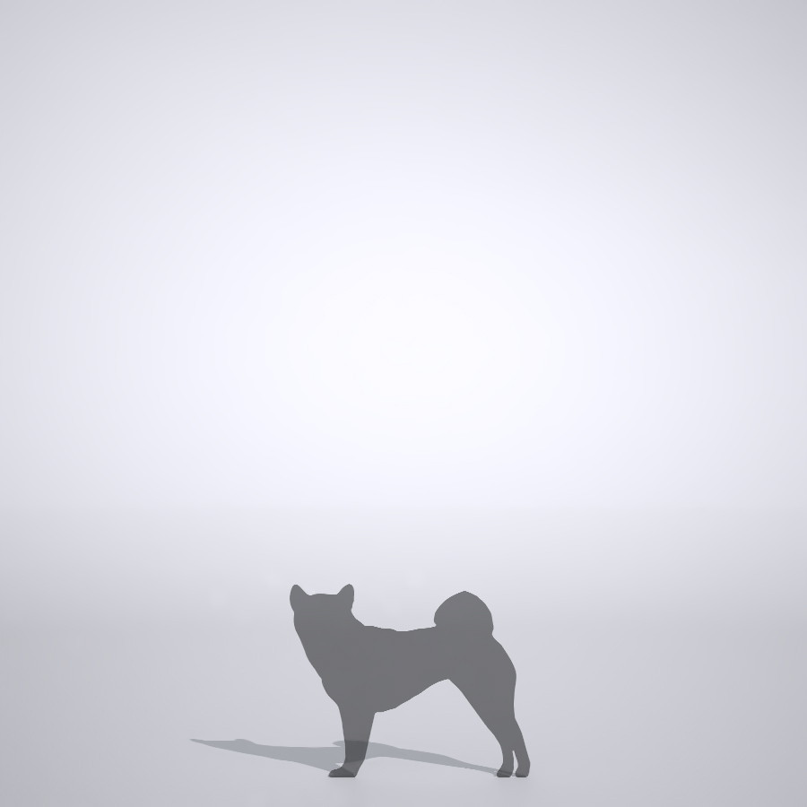 柴犬の3dCADデータ│ポリ板 シルエット 動物 犬 animal dog Shiba inu│3d cad データ フリー ダウンロード 無料 商用可能 建築パース フリー素材 formZ 3D 3ds obj Free download│digital-architex.com