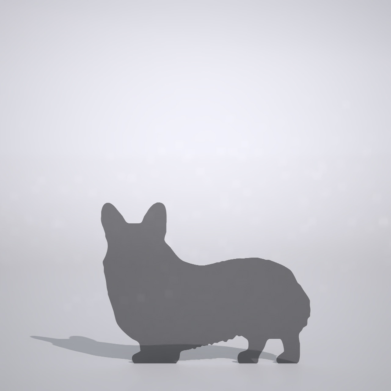 コーギー の3dCADデータ│ポリ板 シルエット サーフェス│こーぎー 犬 いぬ わんこ 主な種類：ウェルシュ・コーギー・ペンブローク（Welsh Corgi Pembroke）、ウェルシュ・コーギー・カーディガン（Welsh Corgi Cardigan） 原産地: イギリス（ウェールズ地方）体型: 胴が長く、脚が短い独特の体型。用途: 元々は牧畜犬、現在は家庭犬。Corgi Dog animal│3d cad データ フリー ダウンロード 無料 商用可能 建築パース フリー素材 formz 3D 3ds obj Free download│digital-architex.com デジタルアーキテクス