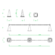 カラーコーン バーの2DCAD部品丨建設工事 仮設材 安全区画丨無料 商用可能 フリー素材 フリーデータ AUTOCAD DWG DXF
