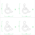 2d部品 駐車場の車椅子マーク Dxf Autocad Dwg 2de Pak 0002