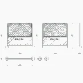 ガードフェンスの2DCAD部品丨建設工事 仮設材 安全区画丨無料 商用可能 フリー素材 フリーデータ AUTOCAD DWG DXF