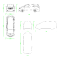 自動車 ワンボックス トヨタ ヴェルファイア TOYOTA VELLFIRE の2dCADデータ│2d cad データ フリー ダウンロード Free download 無料 商用可能 建築設計 図面 フリー素材 オートキャド ブロック 部品 寸法 簡易表示 アウトライン outline AUTOCAD DWG DXF│乗物 車 car│digital-architex.com