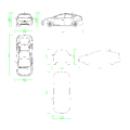 自動車 セダン トヨタ プリウス ハイブリッドカー TOYOTA PRIUS の2dCADデータ│2d cad データ フリー ダウンロード Free download 無料 商用可能 建築設計 図面 フリー素材 オートキャド ブロック 部品 寸法 簡易表示 アウトライン outline AUTOCAD DWG DXF│乗物 車 car│digital-architex.com