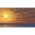 フリーデータ 2D CG 背景画像 空 雲 夕陽 夕焼け 夕暮れ 太陽 海 sky sunset cloud sea ocean