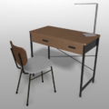 formZ 3D インテリア 家具 椅子 スチールパイプ椅子 interior furniture chair オフィス家具 いす イス デスク desk ライト light